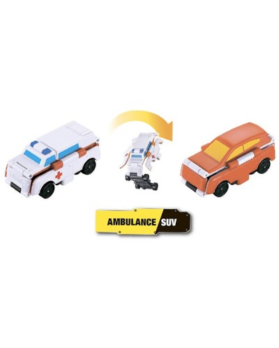 სათამაშო მანქანა TRANSRACERS EU463875-06 AMBULANCE & SUV