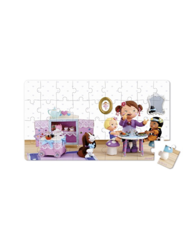 სათამაშო ფაზლი JANOD SET OF 2 PUZZLES LOLA ARRANGES A TEA PARTY J02769