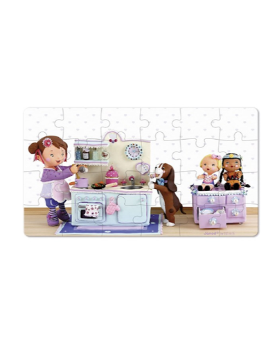 სათამაშო ფაზლი JANOD SET OF 2 PUZZLES LOLA ARRANGES A TEA PARTY J02769