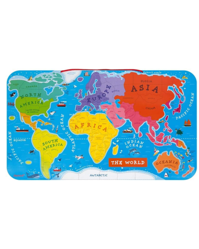 სათამაშო ფაზლი Janod Magnetic World Map Puzzle J05504